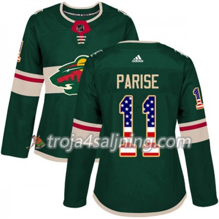 Minnesota Wild tröja Zach Parise 11 Adidas 2017-2018 Grön USA Flag Fashion Authentic - Dame NHL Tröjor Minnesota Wild tröja Zach Parise 11 Adidas 2017-2018 Grön USA Flag Fashion Authentic - Dame NHL Tröjor